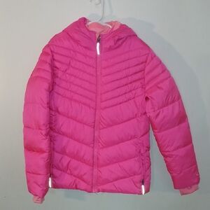 Champion Bright Pink Kids Puffer Jacket
